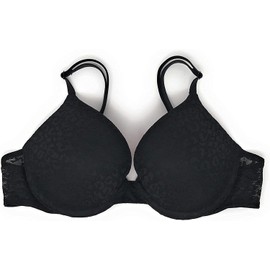 Victoria's Secret Pink Wear Everywhere Push-Up Bra 36B Black Leopard Lace