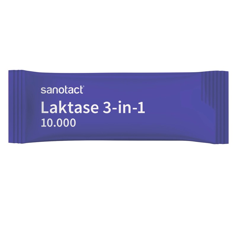 sanotact Laktase Sticks 10.000 – 30 Sticks – 3-in-1 Laktase