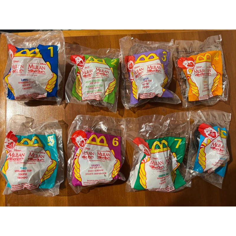 McDonald's MCDONALDS - 1999 MULAN HAPPY MEAL COMPLETE SET OF