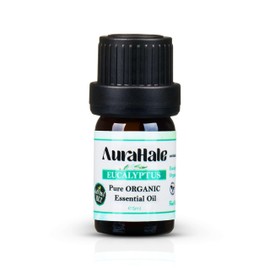 AuraHale Organic Eucalyptus Essential Oil – 100% Pure & Undiluted | Therapeutic Grade Eucalyptus Globulus Leaf for Aromatherapy & Diffusers | Bottled in The UK