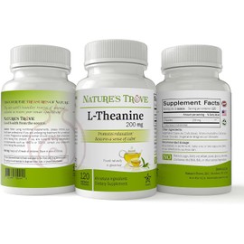 L-Theanine 200 mg | 120 Cápsulas Vegetarianas | Relajación, Sueño y Enfoque sin Somnolencia | Aminoácido Natural del Té Verde | Natures Trove