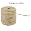 QWORK® 100M Garten Juteschnur, 4 mm Hanfseil, für Geschenke verpacken,