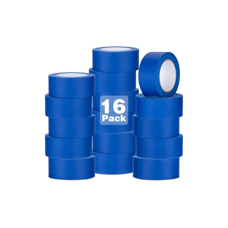 XUXU 16Pack Blue Painters Tape 2 inch Wide Masking Tape
