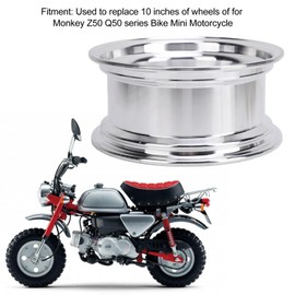 Keenso Mini Bike Rear Wheel Hub,Aluminium Alloy 5.0-10 10in Rear Wheel Rim Hub for Z50 Q50 Series Bike Mini Motorcycle