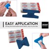 Flexible Blue Fabric Assorted Adhesive Bandages Knuckle and Fingertip -