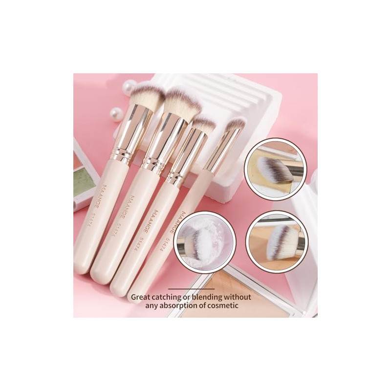 MAANGE Set de Brochas de Maquillaje 4 Piezas Brochas de