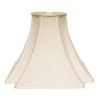 HomeRoots 469833 16 in. Ivory Slanted Notch Square Shantung Lampshade,