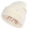 YANIBEST Womens Satin Lined Knit Beanie Hat Acrylic Winter Hats