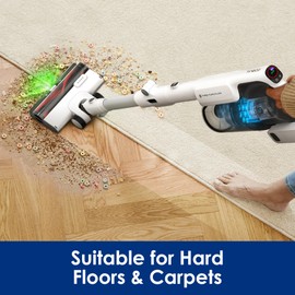 Tineco 3DSense Power Brush for Pure ONE A50S, Smart Dirt Detection & Edge Detection, 120° Wide-Angle Green LED Headlight, ZeroTangle, Suitable for Hard Floors & Carpets