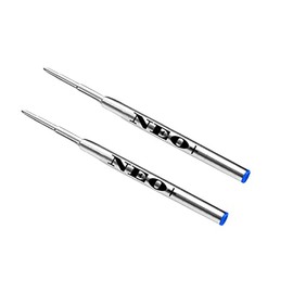 NEO+ Ballpoint Pen Refills Compatible with Montblanc Ballpoint Pens. Refills in Black Ink with a 1mm Tip Compatible with Montblanc Biros (2 x Blue Ink)