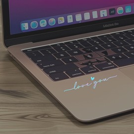 WCDHOR 2 x Love You Rearview Mirror Decal Water Bottle Stickers Affirmation Reminder Sticker Laptop Bumper Sticker Tumbler Vinyl Sticker Car Mirror Decal New Car Decor (Love You, Holographic Opal)