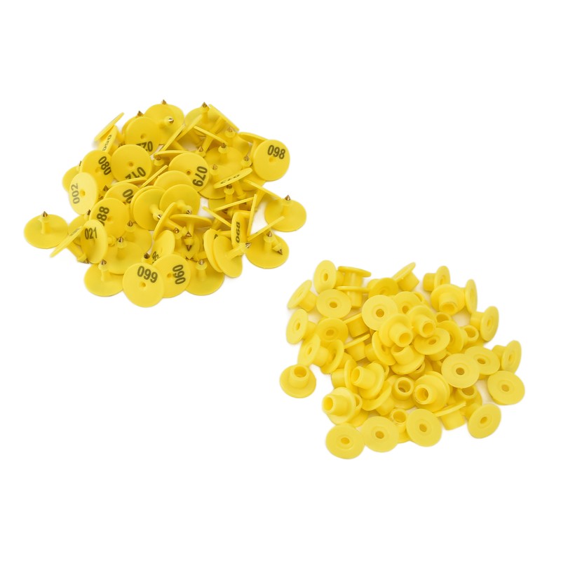 100pcs Livestock Ear Tag Anti Dropping Pig Round Ear Tag