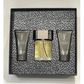 Yves Saint Laurent Ysl L’homme 3pc Gift Set With 3.4oz Edt+1.6 Body Lition+1.6 Shower Gel