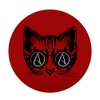 EvolveFISH Circle A for Atheist Cat Bumper Sticker - [5"