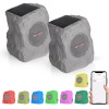 5Core Rock Speaker Outdoor Waterproof Bluetooth Garden Speakers Solar USB