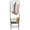 ALIMORDEN Laundry Cart with Clothes Rack, Rolling Laundry Butler with