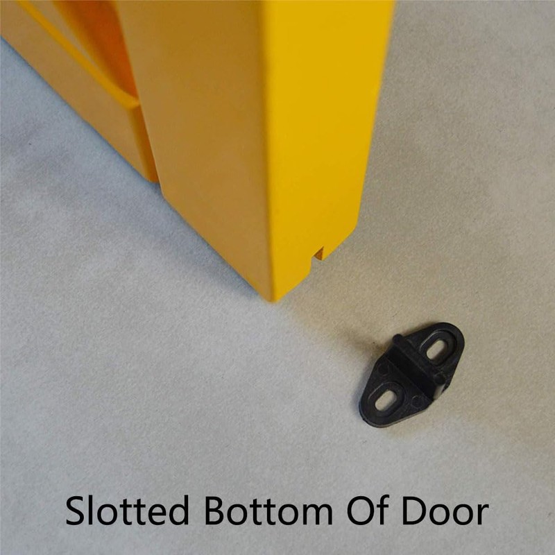 2Pcs Floor Guide, Black Adjustable Plastic Sliding Door Guide Bottom
