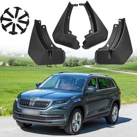 ERMWALR for Skoda Kodiaq 2016-2021 Mud Flaps - Set of 4 No Drilling Required Car Fenders Flexible PP Mud Flap Splash Guard (Skd Kdq 16-21)