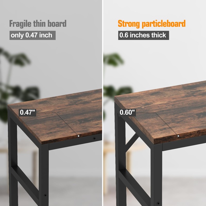 Livofloral Narrow Console Table, 29.5" Entryway Table with 2 Support