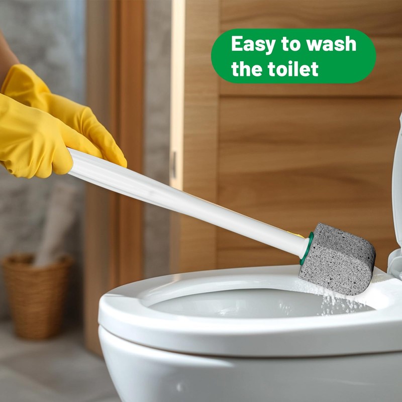 Pumice Stone Toilet Bowl Cleaner,Bathroom Cleaner Brush Toilet Wand Refills