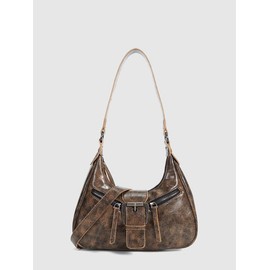 Women's Y2k Vintage Shoulder Clutch Bag, Trendy Retro Crossbody Bag & Shoulder Bag, Fashionable Shoulder Clutch for Daily Use:_Brown_Please Refer To The Pictures for Dimensions