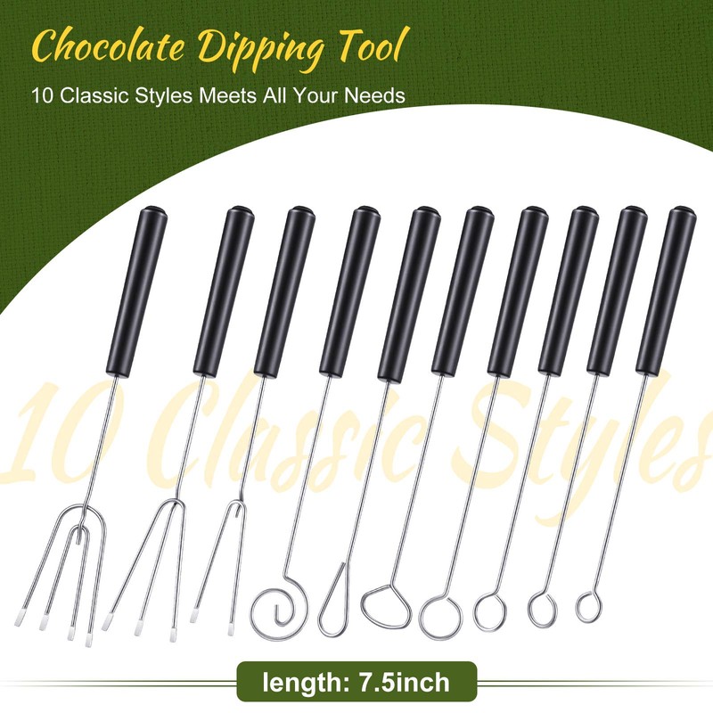 Patelai 12 Pcs Candy Dipping Tools Set Included 10 Chocolate
