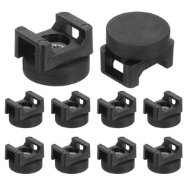 DMiotech 15Pcs Magnetic Zip Tie Mount,22mm Dia Multipurpose Magnetic Cable Clips Organizer Holders Clamps Saddle Type Management Base for Cable Wire Tubing Sleeving Conduit,Black