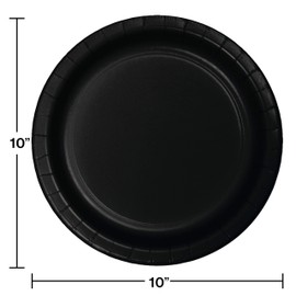 Creative Converting Paper Banquet Plates, 10.25", Black
