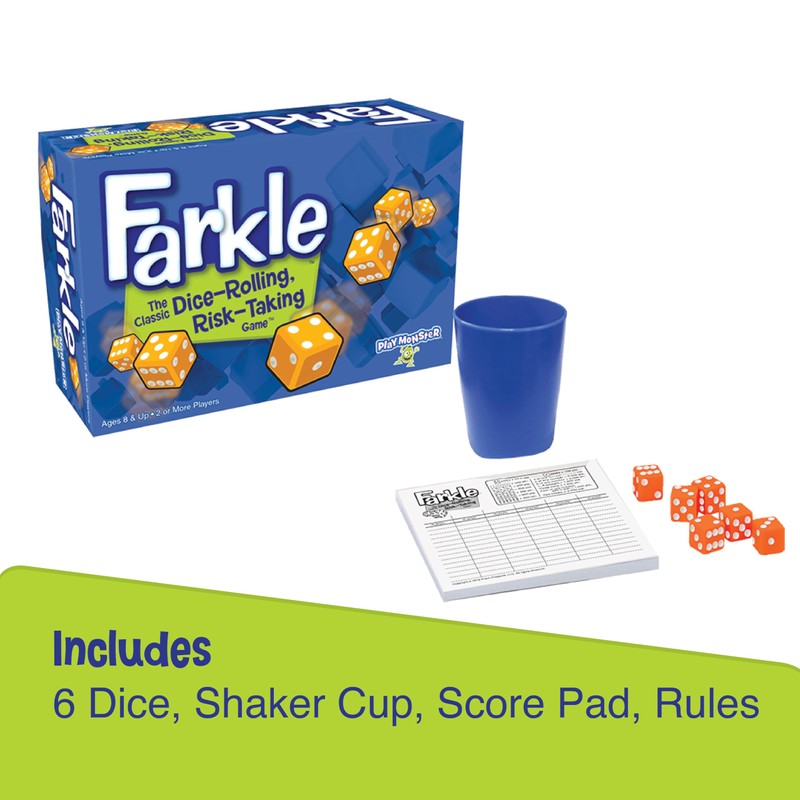 Farkle Classic Dice Games – Kids, Family Games, Travel Game,