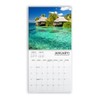Beaches Calendar 2025 and Sticker Pack, Large 12 x 24