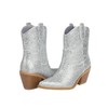 vivianly Womens Silver Rhinestone Western Cowboy Boots Sparkly Cowgirl Boots