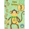 Kids Cheeky Monkey 3rd Birthday Card