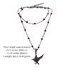 MASW Original design Hip Hop Black Crow Necklace Gothic Necklace