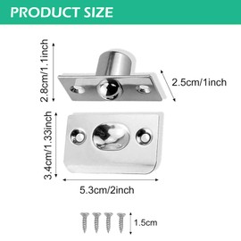 8 PCS Ball Door Catches for Internal Doors Stainless Steel Roller Ball Latches Spring Loaded Ball Bearing Door Catch Hardware for Cupboard Closet Top