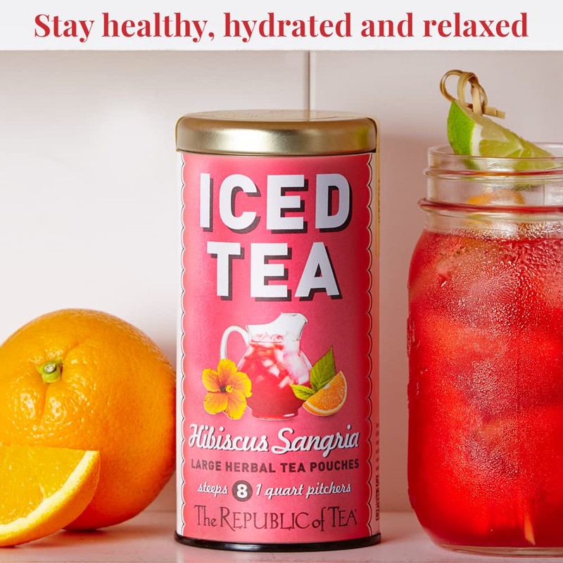 The Republic of Tea – Hibiscus Sangria Iced Herbal Tea,