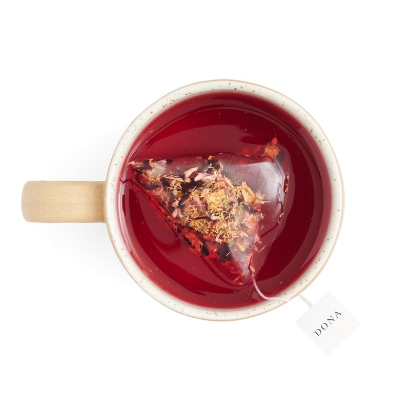 Dona single origin, premium blended teas conveniently packaged in plant-based