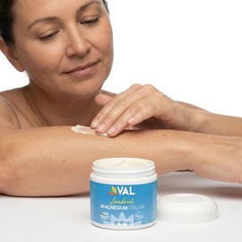 VAL Crema Transdérmica de Magnesio 4oz – Relajación Muscular, Bienestar y Absorción Rápida