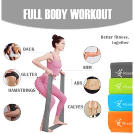 Resistance Bands Set for Exercise 2M/6.5 FT Exercise Bands Latex Free Workout Rubber Bands for Women Men Best for Strength Training Yoga Pilates Physical