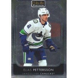 2021-22 O-Pee-Chee Platinum Hockey #196 Elias Pettersson Hockey Card Vancouver