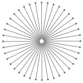 TOAOB 200pcs Ball Head Pins for Jewelry Making Stainless Steel Head Pins 40mm Silver Headpins for DIY Charm Beads Crafts Earring Bracelet Necklace Jewelry Making