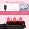 Enhanced Ceramic Hair Straightener Brush by MiroPure, 2-in-1 Ionic Straightening