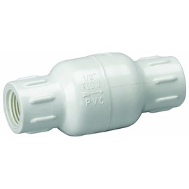 Homewerks VCK-P40-B3B in-Line Check Valve, x Female Thread, PVC Schedule 40, 1/2-Inch, 0.5 Inch, Blue