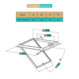 AIROPE - Access Panel 8"x8" Inch Steel Inspection Door, Specifically Designed for Ceiling Mount, Integrated Safety Cable, Premium Magnetic Lock, Secure Installation, Easy Access to Hidden Equipment