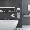 Floating Shelf Toilet Paper Holder Modern Wall Mount Organizer for