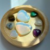 XIANNVXI 45mm 1.8" Opal Crystal Heart Stone Natural Crystal Gemstone