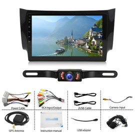 IKASEFU 10" Android 13 Wireless CarPlay Android Auto Car Radio Receiver for Nissan Sentra 2012-2018, 2+32G Touch Screen Double Din Car Stereo with GPS Navigation WiFi Bluetooth Backup Camera Mic