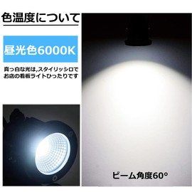 YC LED Clip Light, Signage Light, 7W, Waterproof, Cord Length 9.8 ft (3 m), Chalkboard Lighting, Store Signs, Waterproof LED Light, Piccolo Light, Exterior Light, PSE Certified, 30000H (Daylight