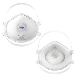 Dräger X-plore 1330V FFP3 Valve Respirator Mask Disposable Dust Mask for Toxic Dust/Smoke/Pathogens/Aerosols, Size S/M, Pack of 3