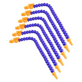 TOPPROS Pack of 6 Round Plastic Flexible Water Oil Coolant Pipe Hose 1/4PT Adjustable with Switch，for Lathe, Milling,Water Cooling System