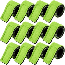 Sumind 12 Pcs Fishing Rod Straps Ties, Fishing Pole Belts Stretchy Straps, Elastic Tackle Ties Cable Holders Fit for Casting Rods, Spinning and Fly(Green)